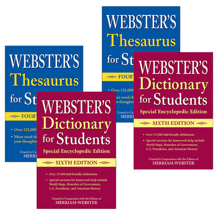 MERRIAM-WEBSTER Websters For Students Dictionary/Thesaurus Shrink-Wrapped Set, PK2 9781596951839